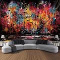 graffiti notes de musique suspendus tapisserie mur art grande tapisserie décor mural photographie toile de fond couverture rideau maison chambre salon décoration