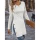 femme petite robe noire robe de travail robe décontractée petite robe noire mode bureau travail quotidienmode mini robe bouton col rond manches longues uni noir blanc gris automne hiver xxl