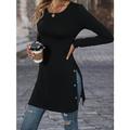 femme petite robe noire robe de travail robe décontractée petite robe noire mode bureau travail quotidienmode mini robe bouton col rond manches longues uni noir blanc gris automne hiver xxl