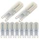 10pcs 5w led bi-pin lights ampoules 500lm g9 22led perles smd 2835 dimmable paysage 50w ampoule halogène remplacement chaud froid blanc angle de faisceau de 360 degrés 220-240v 110-120v