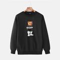 Homme Sweat shirt Noir Blanche Rouge Gris Col Ras du Cou Ours Imprime Imprimés Photos Sport Loisir Casual Coton Design Décontractées Grand et grand Hiver Printemps Automne Vêtement Tenue Pulls