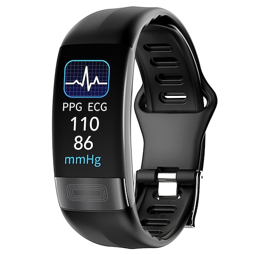 Montre intelligente P11 PLUS Écran 0,96 pouce Bracelet intelligent Bande de fitness ECGPPG Pédomètre Rappel d