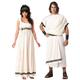 Déesse Dieu Déguisements de couple de groupe d'Halloween Homme Femme Cosplay de Film Rome Grec Blanche Costume Halloween Carnaval Mascarade Polyester