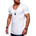 Commerce extérieur été nouveau t-shirt à manches courtes pour hommes col en v décontracté hommes couleur unie t-shirt hommes