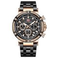 mini focus chronographe multifonction quartz hommes montres de luxe bracelet en acier inoxydable affaires mâle horloge étanche relogio masculino