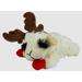 Multipet Holiday Lamb Chop with Antlers Plush Dog Toy