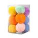 12 Pcs Christmas Cat Ball Toy Kitty Yarn Puffs Assorted Color Small Cat Toy Plush Kitty Soft Balls Cat Pom Pom Balls Fuzzy Kitty Balls for Pet Cat Kitten Kitty 1.6 Inch in Diameter 3cm
