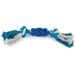 Rope N Rubber Hard Bones Dog Toy 10 Long Durable Tough Tugging Chew Dogs Toys(Blue)