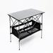 OYang Outdoor Folding Camping Table Aluminum Roll-up Table with Easy Carrying Bag for Camping Beachï¼ŒBQ Party Patio Picnic