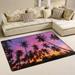 FREEAM Coconut Palm Tree Non Slip Area Rug for Living Dinning Room Bedroom Kitchen 2 x 3 (24 x 36 Inch) Beach Theme Nursery Rug Floor Carpet Yoga Mat