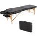 Portable Massage Table Massage Bed Spa Bed 84â€� L 24â€� W Height Adjustable Massage Table 2 Fold Salon Bed (Black)