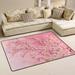 Wellsay Cherry Blossom Non Slip Area Rug for Living Dinning Room Bedroom Kitchen 2 x 3 (24 x 36 Inches) Japanese Floral Nursery Rug Floor Carpet Yoga Mat