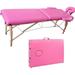 Portable Massage Table Massage Bed Spa Bed 84â€� L 24â€� W Height Adjustable Massage Table With Carrying Bag 2 Fold Salon Bed (Rose Red)