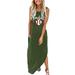 FhsagQ Summer Female Leather Dresses Summer Dress for Women Baseball Mom Gift Tshirt Dresses Graphic Printed Casual Maxi Dress Long Sundress WH2 XL