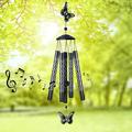 Brano Wind Chimes for Outside Deep Tone 39 Large Memorial Wind Chimes with 5 Tubes Deep Tone Soothing Melodic Tones Memorial Wind Chime