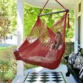 Bathonly Large Hammock Chair with Spreader Bar Caribbean Hammock Swing Chair XL Hammock Chair Outdoor Indoor 330 LBS Weight Capacity Red