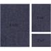 3 Piece (8 X10 3 X8 2 X3 ) Solid Color Indoor/Outdoor Area Rug Set (Dark Blue Water)