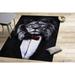 Luxury Rugs Modern Rug Stair Rugs Wedding Rugs Lion With Red Bow Tie Rug Contemporary Rug Animal Rugs Accent Rug Man Cave Rug 3.3 x5 - 100x150 cm