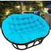 YZboomLife N/ Outdoor Papasan Cushion Double Papasan Cushion Thick Egg Nest Seat Cushions Waterproof Swing Chair Cushion with Ties Without Chair for Indoor Outdoor