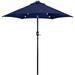 Topeakmart 7.5ft Patio Umbrella Outdoor Market Umbrella with 6 Ribs & 18 LED Solar Lights Navy Blue