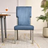 AmpelioDÃ©cor Vintage Solid Wood Dining Chair (Set of 2) For Dining Room Navy