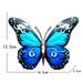 SUKIY Pack Of 1/4 Large Metal Butterflies Garden Ornament Butterfly Wall Art Decor(blue)