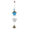 Wear-resistant Chime Ornament Resin Wind Room Bell Car Pendant Terrace Bedroom Living Reminder (blue Cabin) Chimes Has Decor for Home Delicate Bells