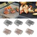 BBQ Grill Mesh Mat Set of 6 Heavy Duty Heat Resistant Reusable PTFE Coated 15.75x13 Inch Non-Stick Teflon BBQ Grill Mats-Easy to Clean Silicone Free-Suitable for Smoker. Pellet. Gas. Charcoal Grill