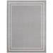 Nourison Sandy Indoor / Outdoor Solid Area Rug Grey/Ivory 8 x 10 8 x 10 Blue Rectangle