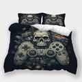Home Bedclothes Game Handle Printed Bedspreads Teenager Fashion Bedroom Decor Bedding Set California King (98 x104 )