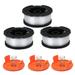 meijuhuga 1 Set Mowing Rope Durable Effortless Lawn Maintenance Preloaded Weed Eater Spool for Black Decker Trimmers