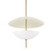 F6624-PBR/SSD-Troy Lighting-Dion - 3 Light Pendant-20.25 Inches Tall and 24 Inches Wide