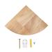 9Inches White Oak Shelf Fan-Shape Wall Corner Shelf Practical Wall-mounted Corner Storage Rack for Home Bedroom Living Roomï¼ˆ23cmï¼‰