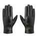 WINDLAND Womens Leather Gloves Winter Lined Fleece Lining Thick Warm Gloves Touchscreen Driving Gloves Winter Cycling Gloves