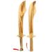 2pcs Wooden Toy Swords for Kids Wood Sword Toy Simulation Wooden Toy Sword for Kids
