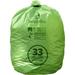 Simply Bio 33 Gallon Compostable Trash Bags with Flat-Top Heavy Duty Extra Thick 1.57 Mil 124.92 Liter 30 Bags Large Lawn and Yard Waste Bag ASTM D6400 US BPI and OK Compost Home Certified