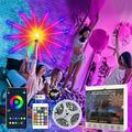 Oneshit Light Post 24Keys 10+1 Fire-works Lights Fire-works LED Strips Dream Colors RGB Change Music Sound Sync Bluetooth Fire-works Lights With Remote Control LED Strips For Clearance Sale