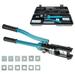 LeCeleBee 16 TON Hydraulic Cable Lug Crimper with 13 Pairs of Dies Battery Cable Crimping Tool Wire Terminal Crimper Set