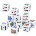 Poker Dice 16Pcs Acrylic Poker Dice Liars Dice Prop Funny Game Dice Portable Dice Funny Game Supply