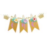 Decor Bunting Garland Baby Shower Photo Prop Banner Sign Dining Chair Girl