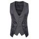 Men's Vest Leather Vest Daily Wear Vacation Going out Fashion Basic Spring Fall Button Polyester Faux Leather Comfortable Color Block Single Breasted V Neck Regular Fit Dark-Gray Black Dark Navy