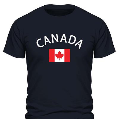 Men's Canada National Flag T Shirt Tee Top Cotton Short Sleeve Graphic Shirt Black White Red Comfortable Tee Sports Outdoor Holiday Fashion Designer Clothing