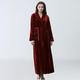 Women Fleece Shawl Collar Bathrobe,Plushed Bathrobe Long Robe Fleece - Plush Long Robefor wedding