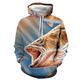 Men's Graphic Fish Hoodie Hoodies Sweatshirt Streetwear Casual Long Sleeve Hooded Casual Daily Black Blue Print Spring Fall Designer