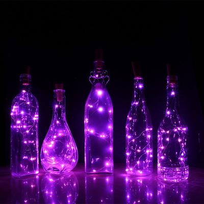 1/2/6/10pcs Wine Bottle String Lights 2m 20LEDs with Cork Warm White White Multi Color Red Blue Waterproof Christmas Wedding Decoration Batteries Powered