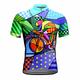 21Grams Men's Short Sleeve Cycling Jersey Summer Spandex Polyester Purple Sky Blue Stars Bike Top Mountain Bike MTB Road Bike LGBT Cycling Breathable Quick Dry Moisture Wicking Sports Clothing