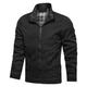 Men's Lightweight Jacket Bomber Jacket Outdoor Daily Wear Warm Fall Winter Plain Fashion Streetwear Lapel Regular Black Dark Blue Grey Jacket
