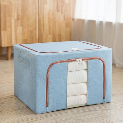 Large Window Quilt Storage Box, Clothes Storage Box, Cotton Linen Finishing Box, Folding Steel Frame Storage Box, Thickened Closet Storage Box