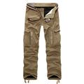 Men's Fleece Lined Pants Hiking Pants Trousers Work Pants Cargo Pants Track Pants Winter Outdoor Thermal Warm Windproof Fleece Lining Ripstop Bottoms khaki Black Army Green Fishing Climbing Running