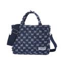 Women's Handbag Denim Daily Large Capacity Geometric Black Dark Blue Light Blue